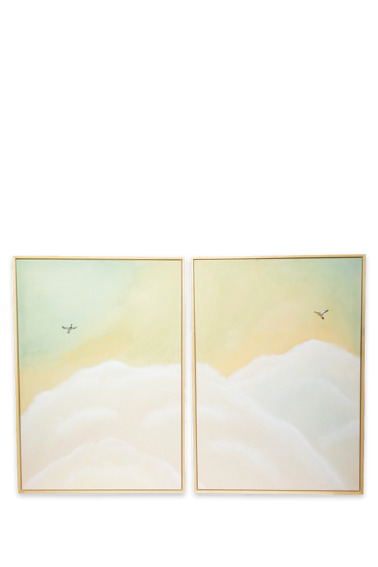 Duo in Flight | 2x 100 x 70 cm